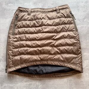 Skhoop Short Down Skirt, Like New, Dark Tan, Size Medium